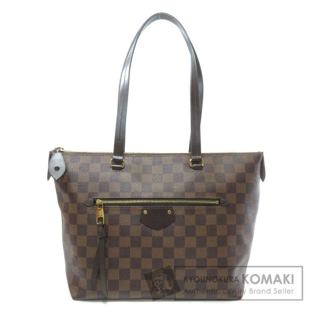 Louis Vuitton Iena Damier Ebene Brown Tote Bag Canvas